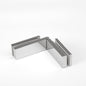 304 Stainless Steel Frameless Shower Door Hinge, 180 Degree Glass to Glass Heavy Duty Bathroom Hardware for Tempered Glass