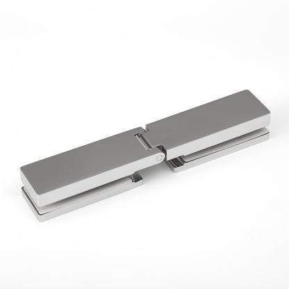 304 Stainless Steel Frameless Shower Door Hinge, 180 Degree Glass to Glass Heavy Duty Bathroom Hardware for Tempered Glass