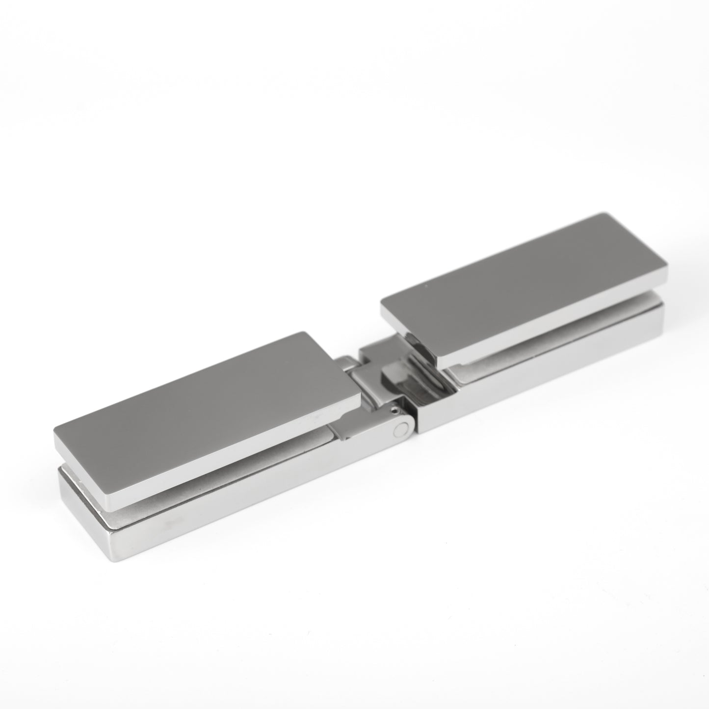 304 Stainless Steel Frameless Shower Door Hinge, 180 Degree Glass to Glass Heavy Duty Bathroom Hardware for Tempered Glass