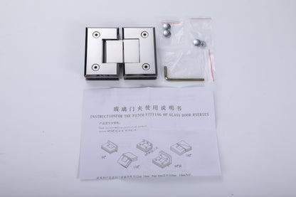 Heavy Duty Frameless Shower Door Hinge, Glass Mount Hardware for Shower Rooms