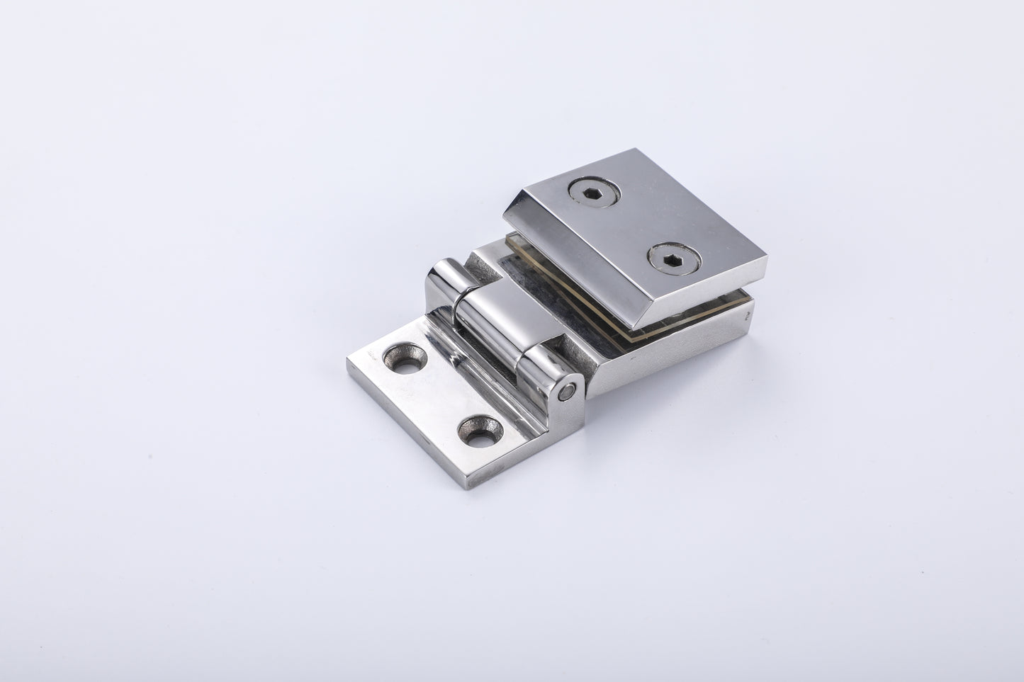 Frameless Shower Door Hinge 90 Degree, 304 Stainless Steel Wall to Glass Hinge, Heavy Duty Bathroom Hardware for Tempered Glass
