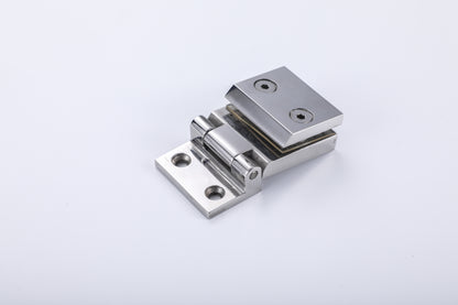 Frameless Shower Door Hinge 90 Degree, 304 Stainless Steel Wall to Glass Hinge, Heavy Duty Bathroom Hardware for Tempered Glass