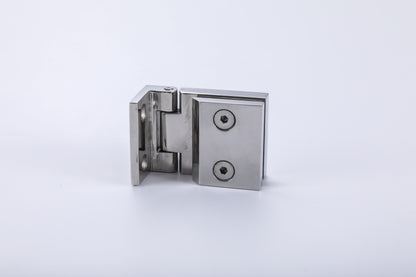 Frameless Shower Door Hinge 90 Degree, 304 Stainless Steel Wall to Glass Hinge, Heavy Duty Bathroom Hardware for Tempered Glass