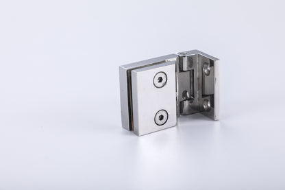 Frameless Shower Door Hinge 90 Degree, 304 Stainless Steel Wall to Glass Hinge, Heavy Duty Bathroom Hardware for Tempered Glass