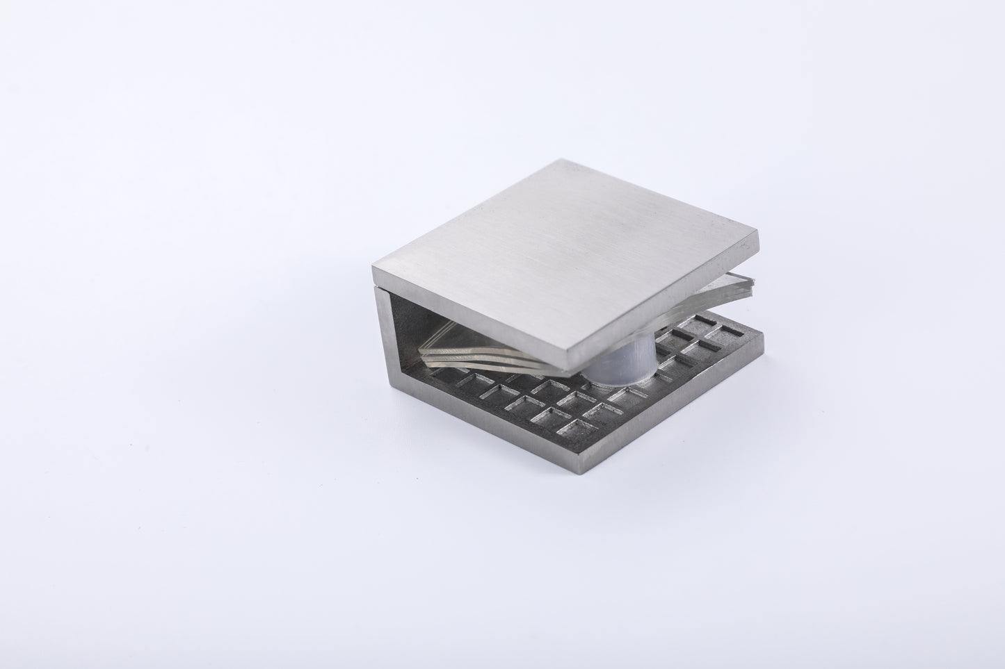 Factory-Price High-Quality Shower Glass Stainless-Steel Square Wall-Mount Clamp