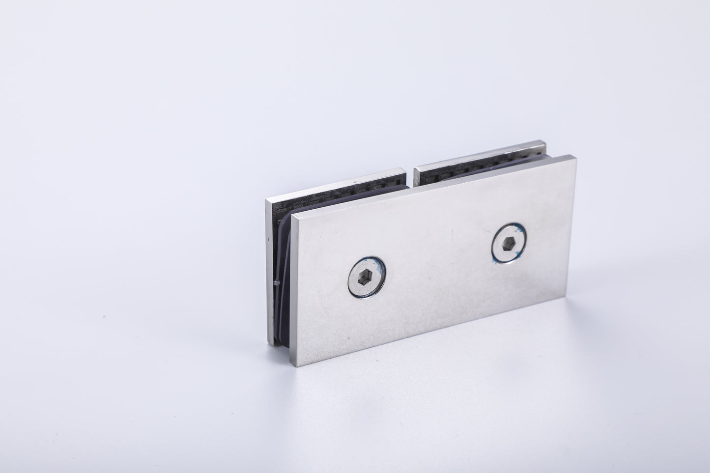 Shower Enclosure Glass Hardware, Stainless Steel Patch Fitting Clamp & Split-Face Retaining Clip