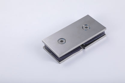 Shower Enclosure Glass Hardware, Stainless Steel Patch Fitting Clamp & Split-Face Retaining Clip