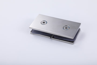 Shower Enclosure Glass Hardware, Stainless Steel Patch Fitting Clamp & Split-Face Retaining Clip