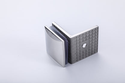 High-Quality Shower Glass Stainless-Steel 90° Wall-Mount Shell Clamp