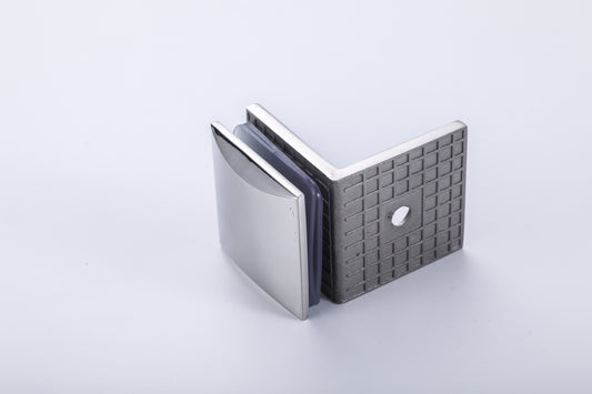 High-Quality Shower Glass Stainless-Steel 90° Wall-Mount Shell Clamp