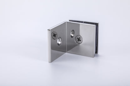 High-Quality Shower Glass Stainless-Steel 90° Wall-Mount Shell Clamp