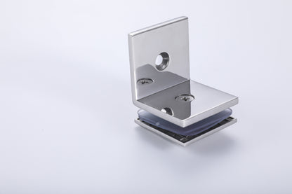 High-Quality Shower Glass Stainless-Steel 90° Wall-Mount Shell Clamp