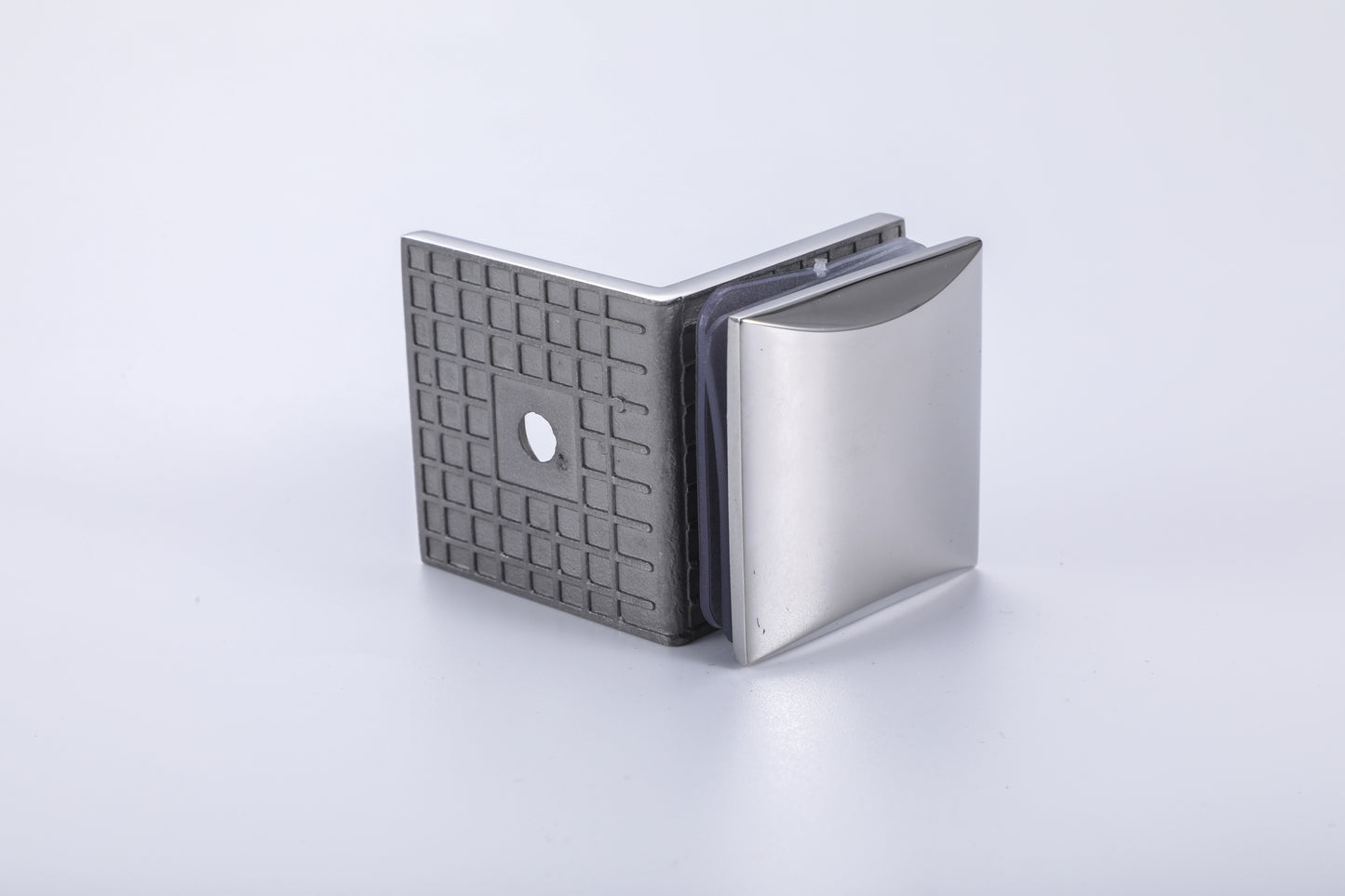 High-Quality Shower Glass Stainless-Steel 90° Wall-Mount Shell Clamp