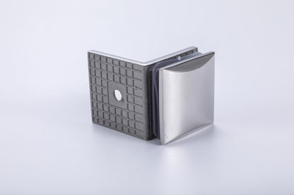 High-Quality Shower Glass Stainless-Steel 90° Wall-Mount Shell Clamp