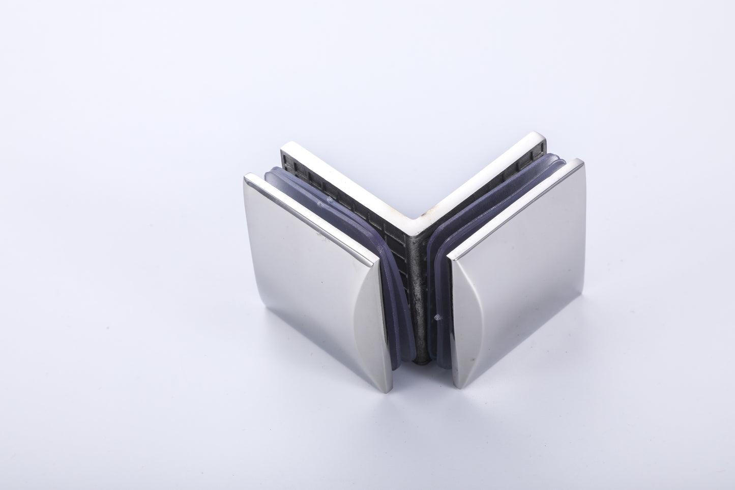 Bathroom Shower Glass Door Hardware – Stainless Steel Glass-to-Glass Clamp Bracket