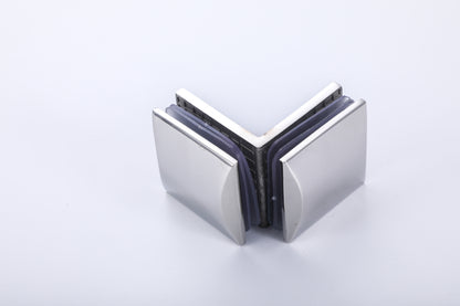 Bathroom Shower Glass Door Hardware – Stainless Steel Glass-to-Glass Clamp Bracket