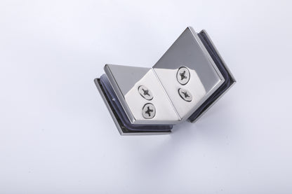 Bathroom Shower Glass Door Hardware – Stainless Steel Glass-to-Glass Clamp Bracket