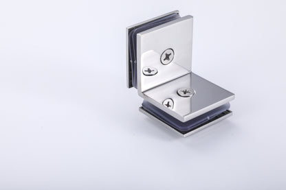 Bathroom Shower Glass Door Hardware – Stainless Steel Glass-to-Glass Clamp Bracket