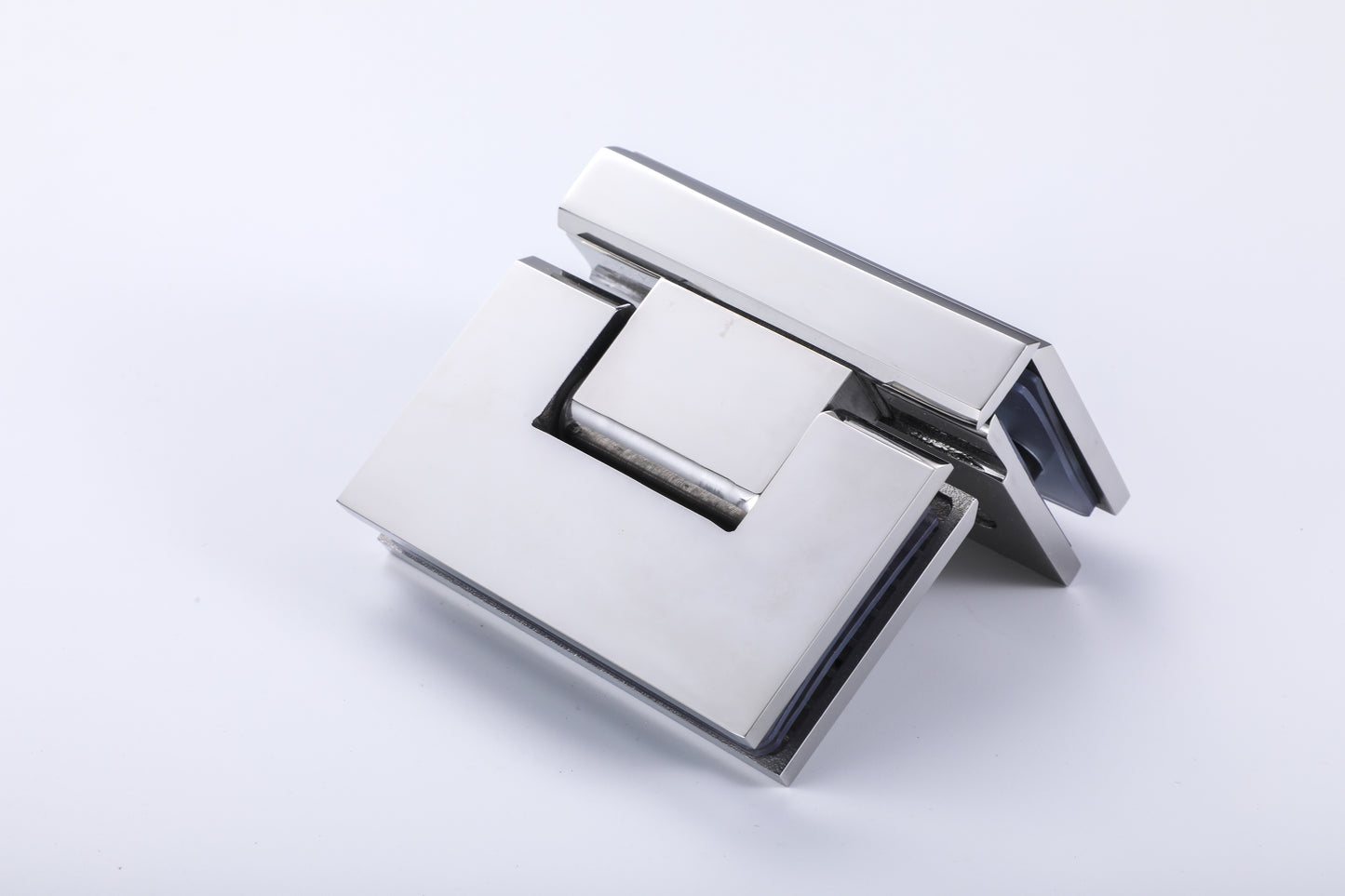 304 Stainless Steel 90° Glass-to-Glass Hinge for Frameless Shower Door, Tempered Glass Hardware