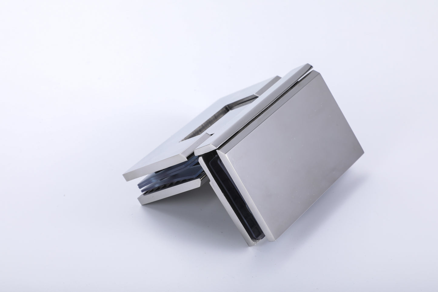 304 Stainless Steel 90° Glass-to-Glass Hinge for Frameless Shower Door, Tempered Glass Hardware