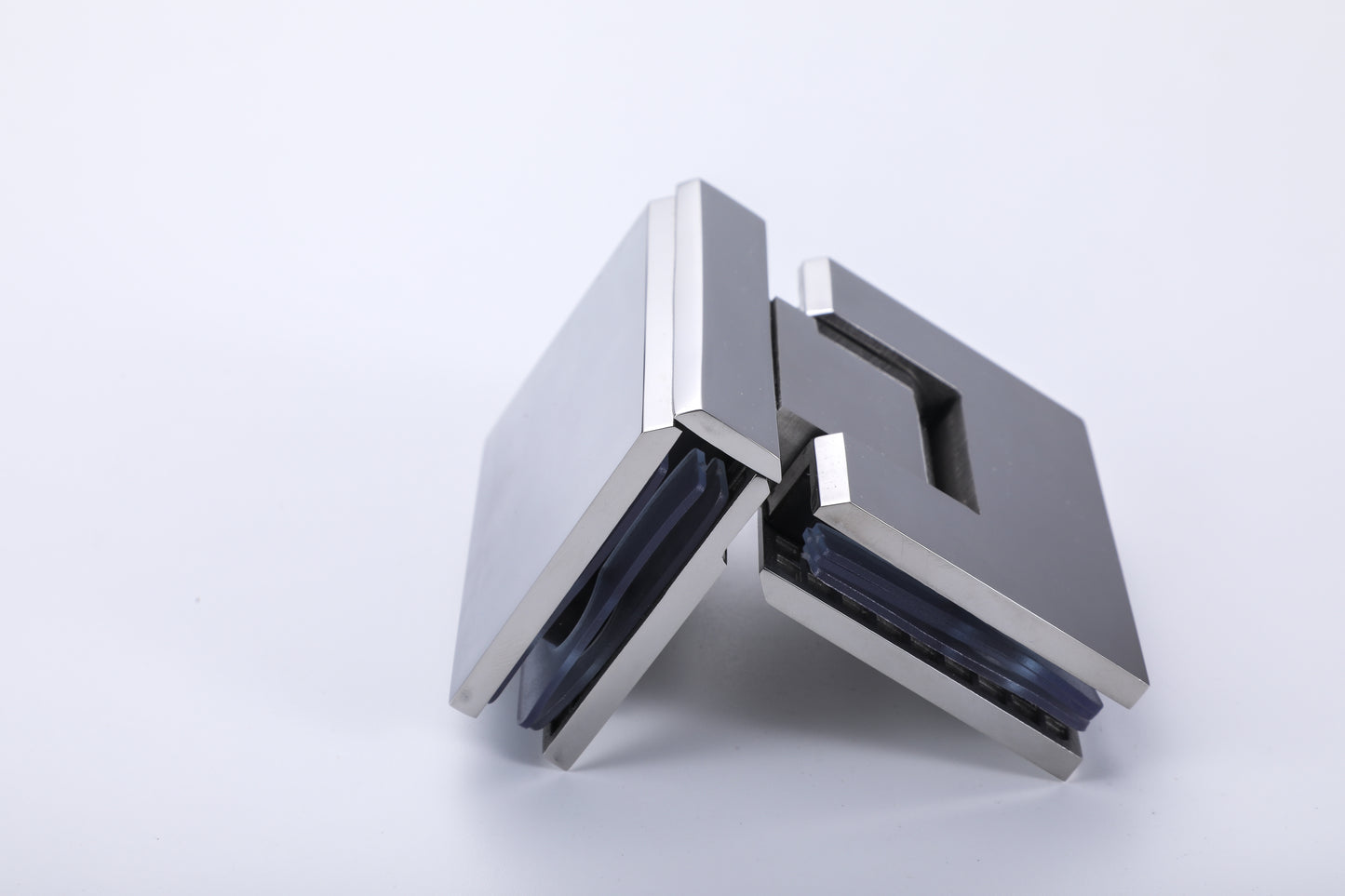 304 Stainless Steel 90° Glass-to-Glass Hinge for Frameless Shower Door, Tempered Glass Hardware