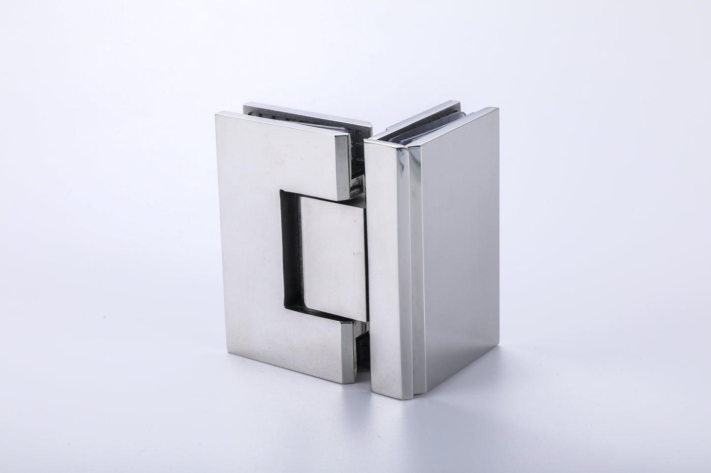 304 Stainless Steel 90° Glass-to-Glass Hinge for Frameless Shower Door, Tempered Glass Hardware