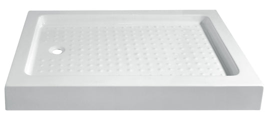 Low-Height Shower Tray – Anti-Slip, Stainless Steel Frame, Drainer Included, 140mm Height