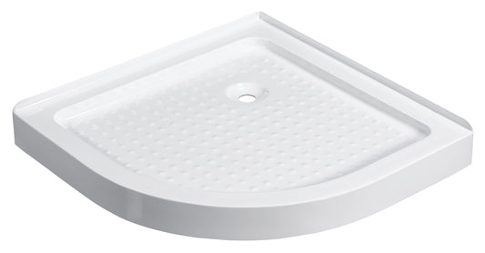 Acrylic Shower Tray – Anti-Slip, Stainless Steel Frame, Drainer Included, 140mm Height