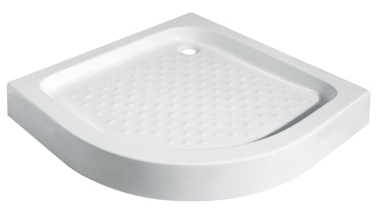 One-Piece Acrylic Shower Tray – Anti-Slip, Stainless Steel Frame, Drainer Included, 140mm Height