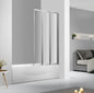 6mm Tempered Glass Bath Screen – Chrome/Black Aluminum Frame, 10mm Adjustable PE-4