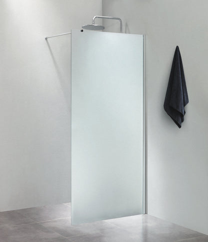 6/8mm Tempered Glass Walk-In Shower Door – Chrome/Black Aluminum or Stainless Steel Frame, 5mm Adjustable Extension Each Side, Reversible  WA-1