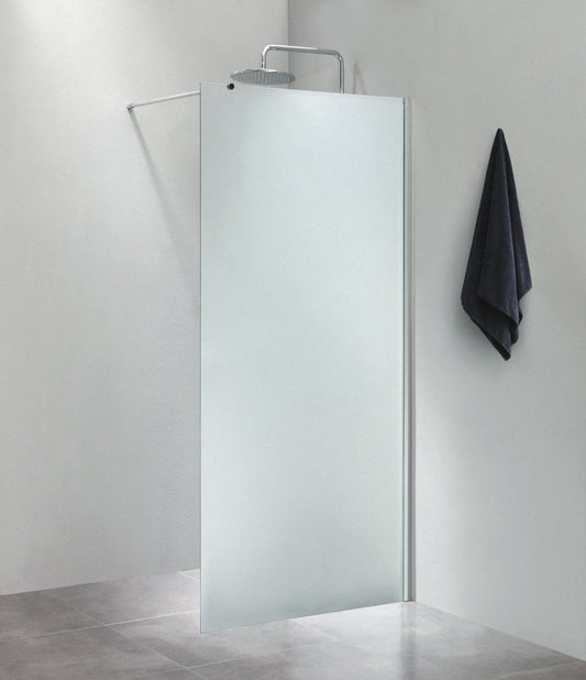 6/8mm Tempered Glass Walk-In Shower Door – Chrome/Black Aluminum or Stainless Steel Frame, 5mm Adjustable Extension Each Side, Reversible  WA-1