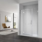 8mm (10mm Optional) Tempered Glass Hinge Shower Door – Stainless Steel Hinge & Handle, 5mm Adjustable Extension Each Side  JA-3P