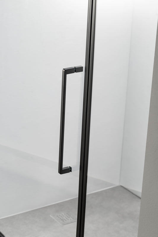 8mm Pivot Shower Door – Stainless Steel Hinge & Handle, Aluminum Frame, 100mm Adjustable  JC-3P