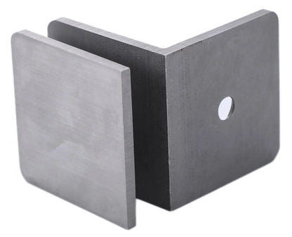 Bathroom Furniture & Shower Accessories, 90° Wall-to-Glass Clamp for Frameless Tempered Glass Door Hardware