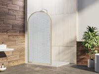 8mm Tempered Glass Walk-In Shower Door – Stainless Steel Frame , 10mm Adjustable Extension Each Side  WI-1P
