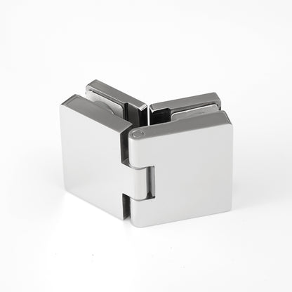 304 Stainless Steel Shower Door Hinge, 180 Degree Glass to Glass Heavy Duty Bathroom Hardware
