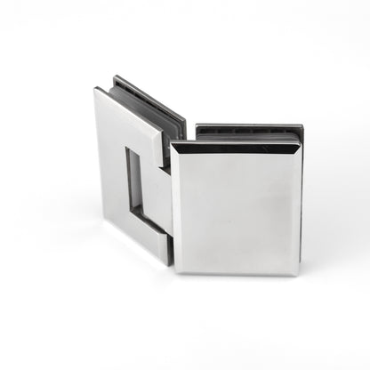 Heavy Duty 135° Glass-to-Glass Hinge for Shower Doors, Stainless Steel Glass Clamp Hardware