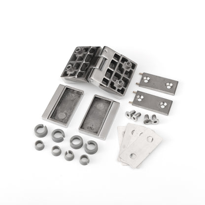 304 Stainless Steel Shower Door Hinge, 180 Degree Glass to Glass Heavy Duty Bathroom Hardware