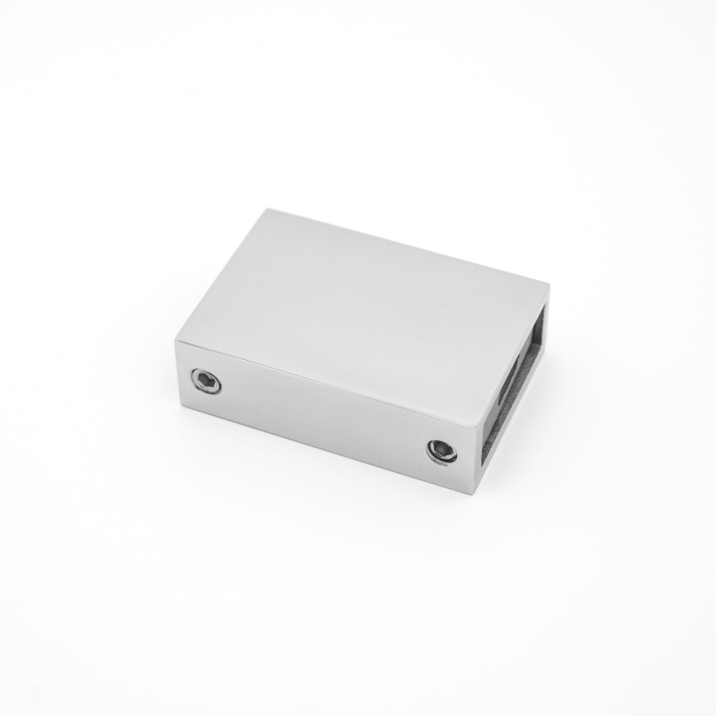 304 Stainless Steel Square Pipe Wall Mount Flange Connector for Frameless Shower Glass Door