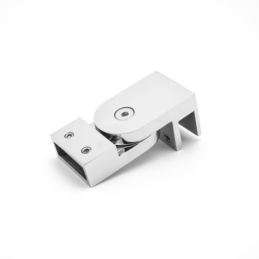 304 Stainless Steel Frameless Swivel Connection, Square Tube Joint Connector for Shower Glass Bracket