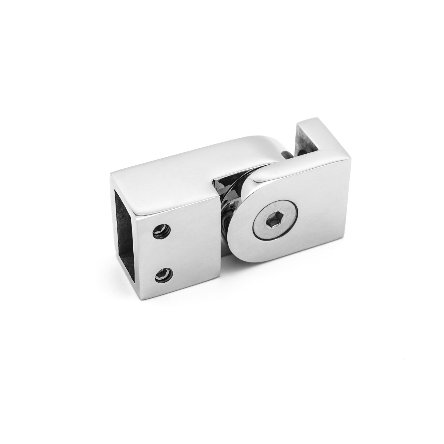 Shower Glass Pipe Connector for 10mm/20mm Square Tubes, Stainless Steel Hardware Fitting