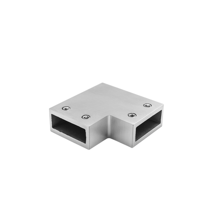 304 Stainless Steel Pipe Fitting Connector Satin Finish Glass Hardware for Bathroom