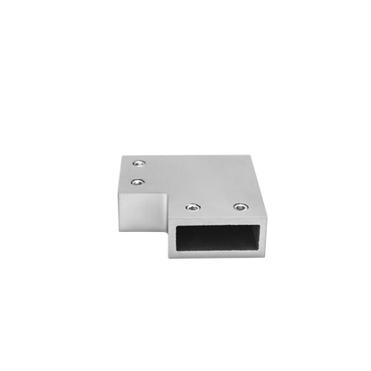 304 Stainless Steel Pipe Fitting Connector Satin Finish Glass Hardware for Bathroom