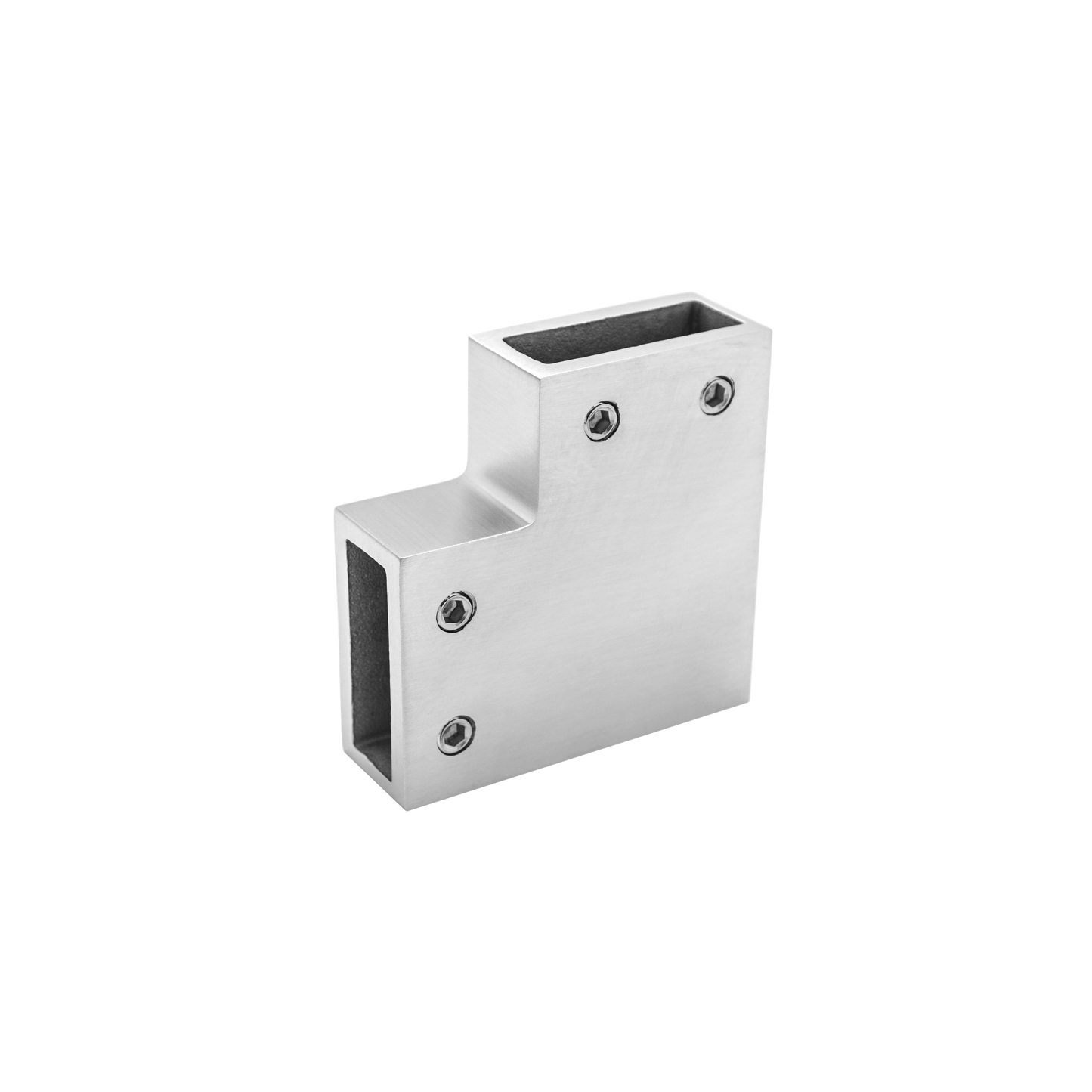 304 Stainless Steel Pipe Fitting Connector Satin Finish Glass Hardware for Bathroom