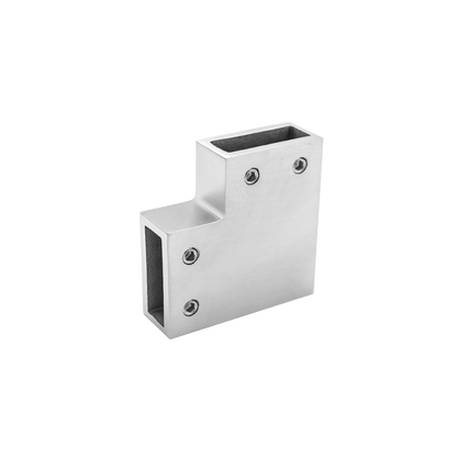 304 Stainless Steel Pipe Fitting Connector Satin Finish Glass Hardware for Bathroom
