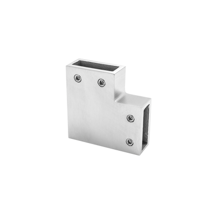 304 Stainless Steel Pipe Fitting Connector Satin Finish Glass Hardware for Bathroom