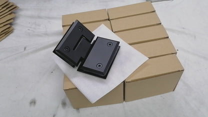 Heavy Duty 135° Glass-to-Glass Hinge for Shower Doors, Stainless Steel Glass Clamp Hardware